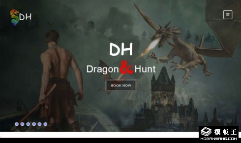 猎龙游戏介绍展示响应式网站模板