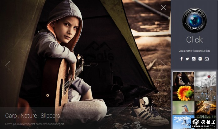 左右图片幻灯片展示网页模板