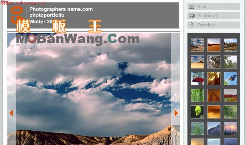 自然美景照片收藏_欧美相册网页模板