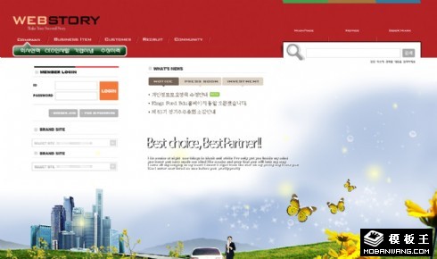 国际品牌公司信息网页模板