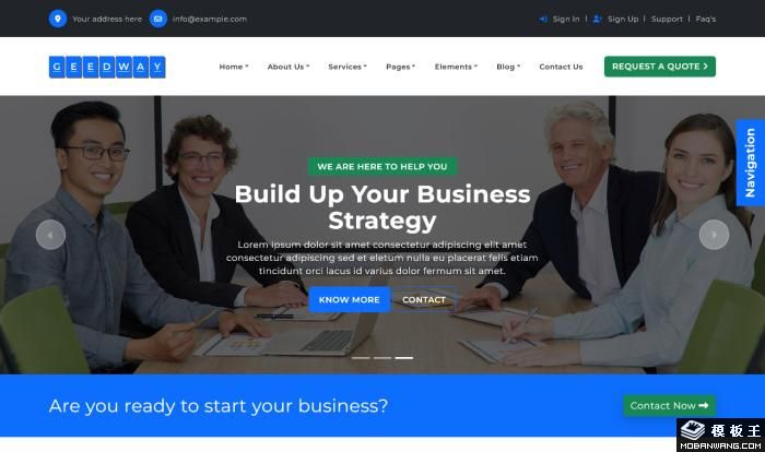 商业咨询与创意工作室网站模板