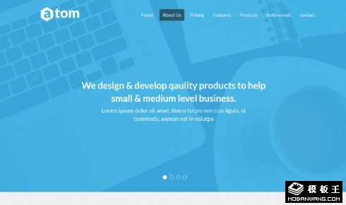 蓝色IT研发响应式网页模板