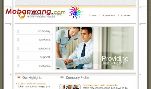 商业咨询服务企业网站模板