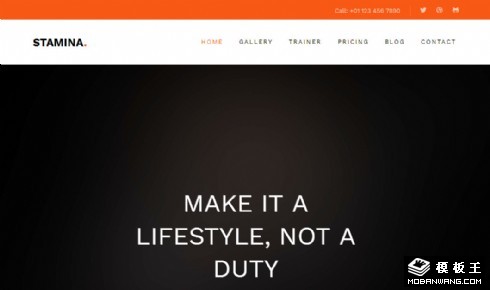 力量训练健身中心响应式网站模板