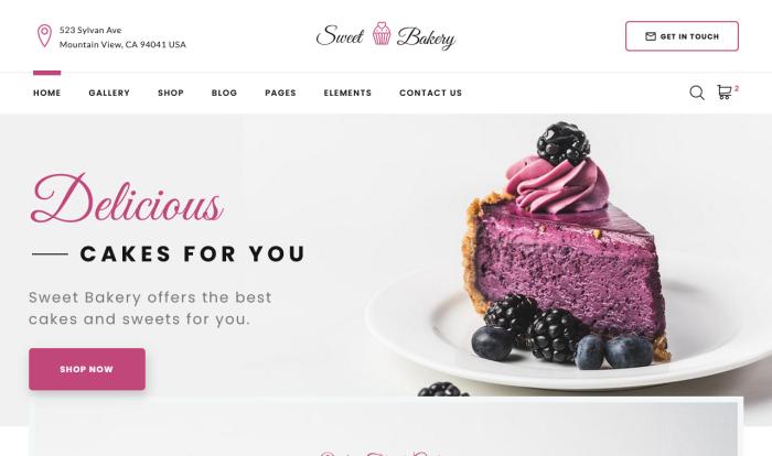 甜美烘焙精品蛋糕网站模板
