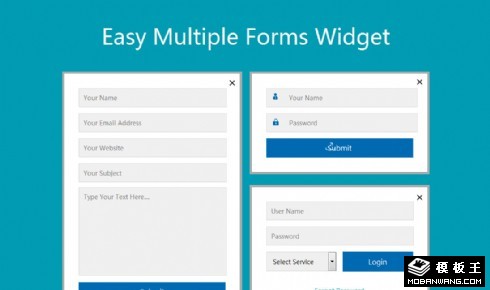 简单可关闭窗口表单响应式网页模板