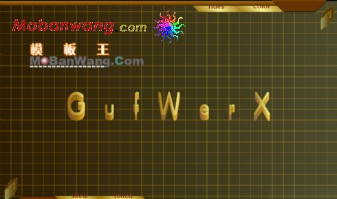 超酷黄金FLASH网页模板