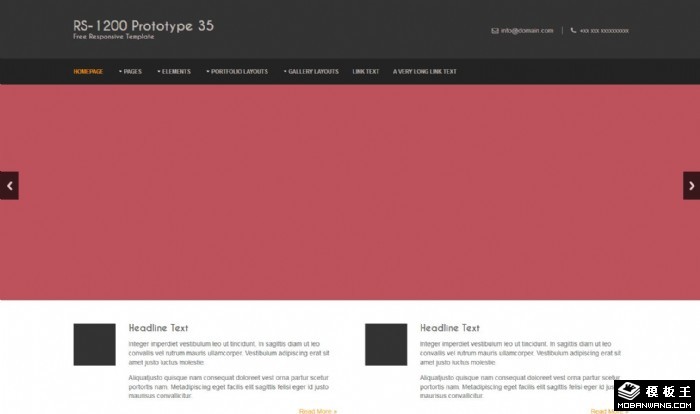 黑白信息动态网站模板系列35