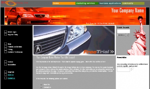 欧美汽车公司红黑色网站模板