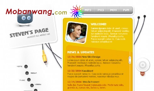 个人影音娱乐网页模板