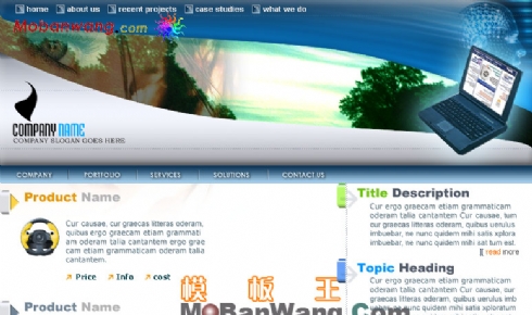 欧美电子游戏设备公司网站模板