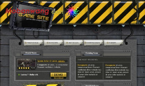 3D战争游戏网页模板