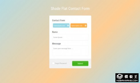 联系信息提交表单响应式网页模板