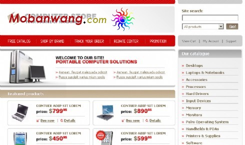 电脑IT商店网页模板