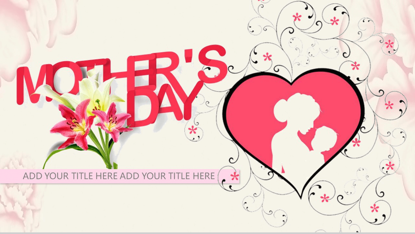 清新唯美爱心浪漫母亲节活动策划汇报总结PPT模板