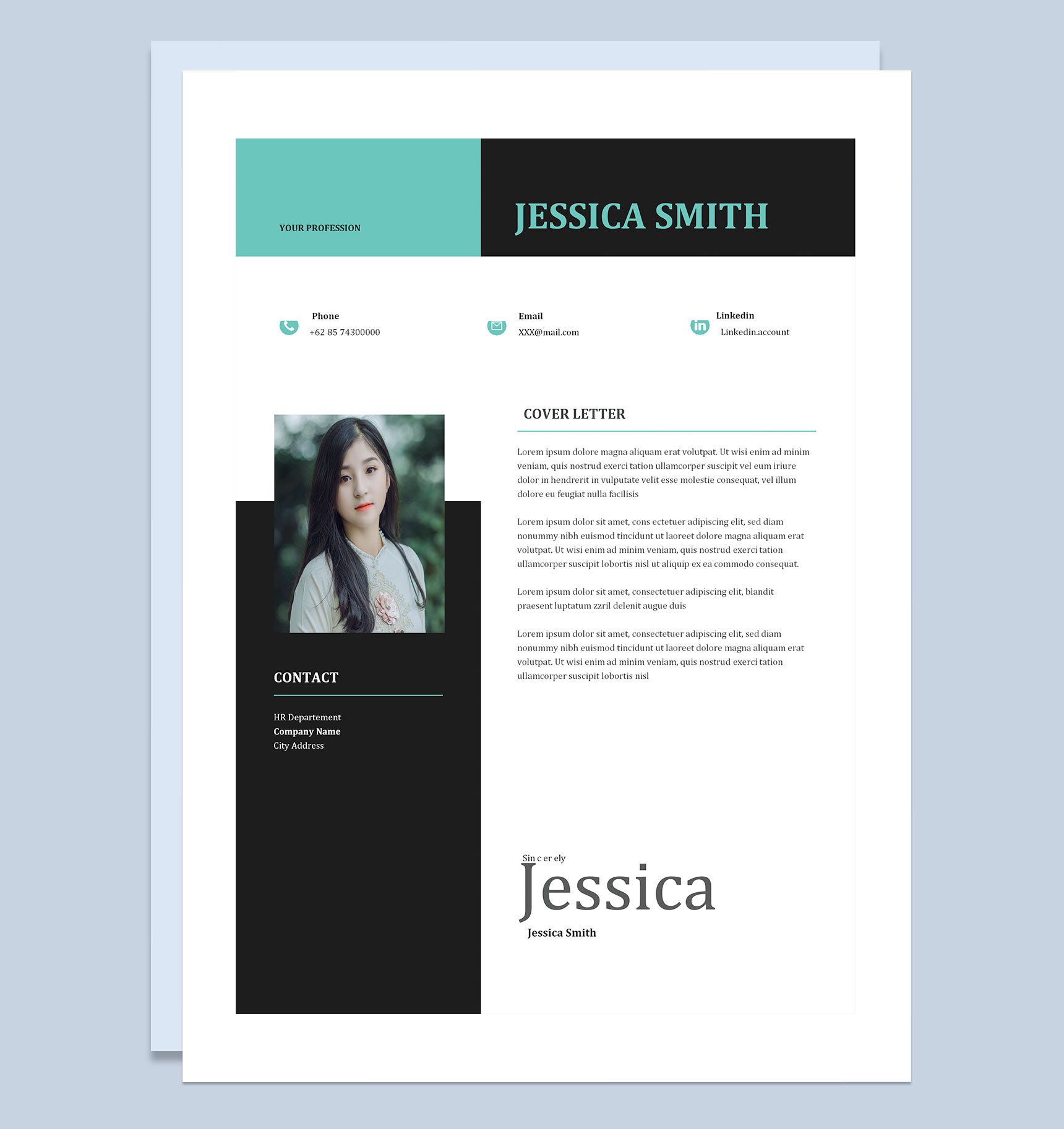 外贸行业通用人力资源岗位求职简历Word模板