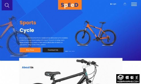 速度自行车展示响应式网页模板