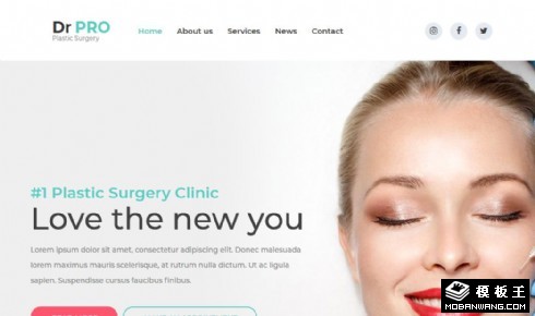 整形外科项目展示响应式网站模板