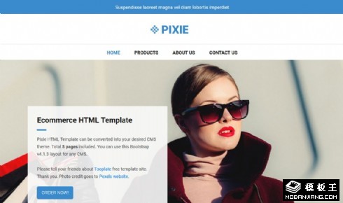 简约服饰商城响应式网站模板