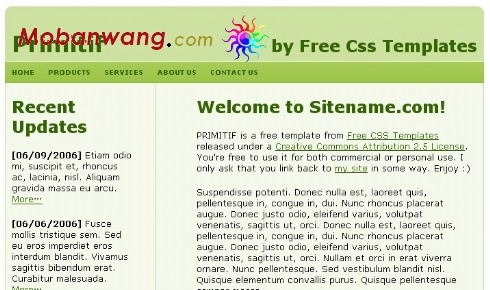 绿色动态信息网页模板