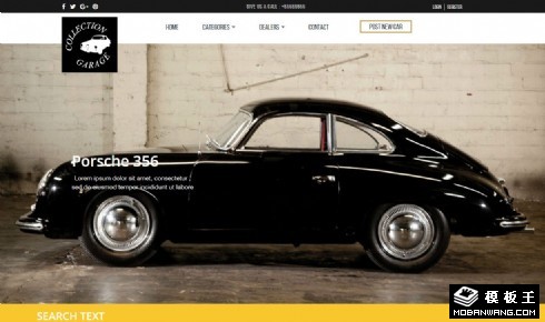 轿车收藏展示响应式网页模板