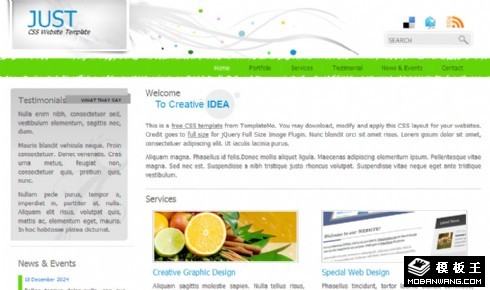 简洁信息服务动态网页模板