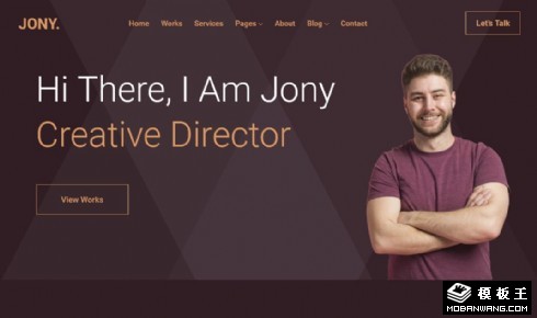 创意总监个人展示响应式网页模板
