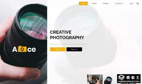 商业摄影拍摄网页模板