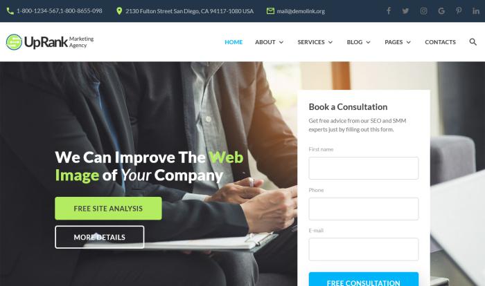 高端数字商业咨询公司网站模板