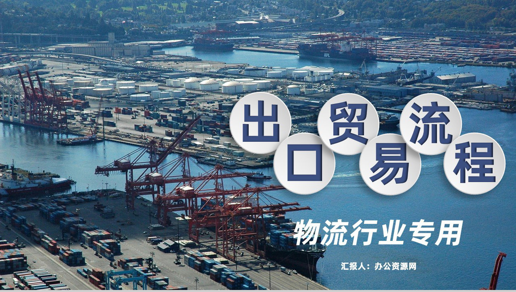 物流行业出口贸易操作流程及外贸跟单流程PPT模板