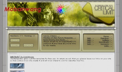 孤岛惊魂游戏网页模板