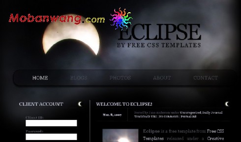 日蚀主题网页模板