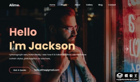 摄影作品集响应式网页模板