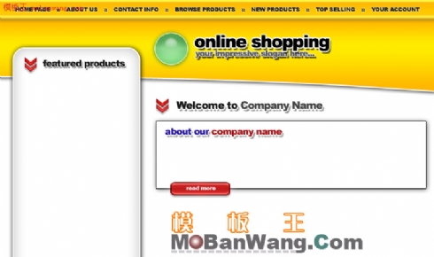 欧美在线购物网站模板