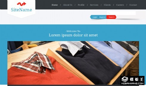 衣物清洁响应式网页模板