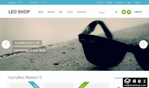 太阳镜网店商城网站模板