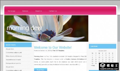 晨露主题BLOG网页模板
