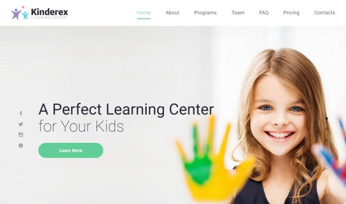 儿童教育学习中心着陆页模板