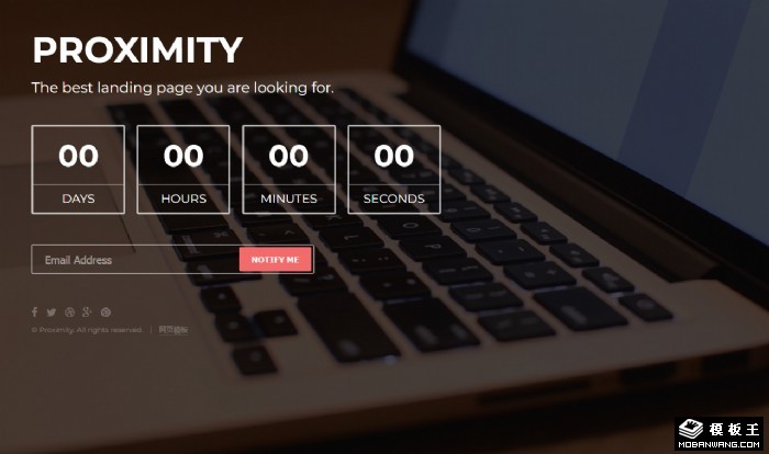 笔记本电脑倒计时网页模板