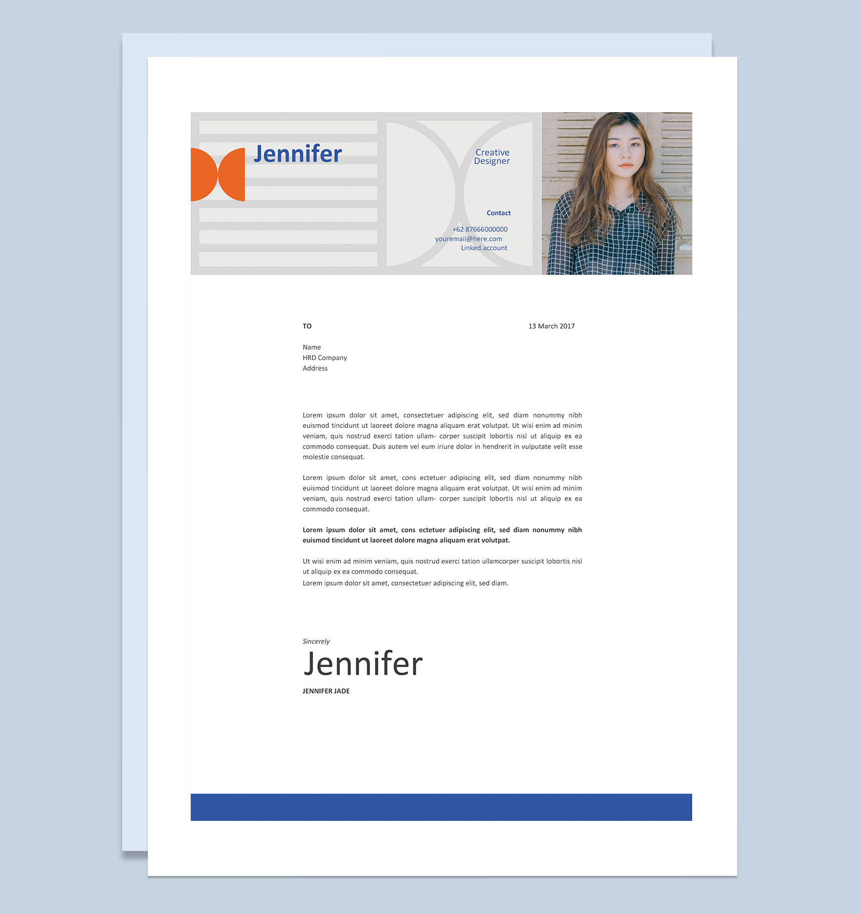 简约风创意设计师求职通用简历Word模板