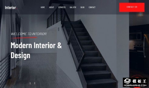 高级室内家装设计响应式网页模板