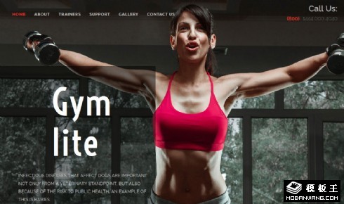 健身房运动介绍响应式网页模板