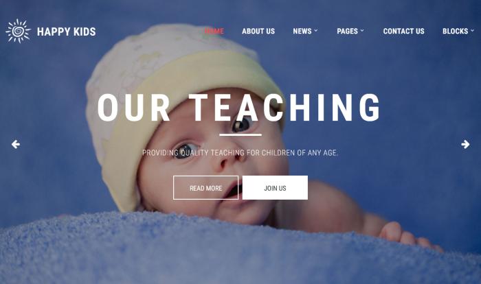 快乐童年成长教育网站模板