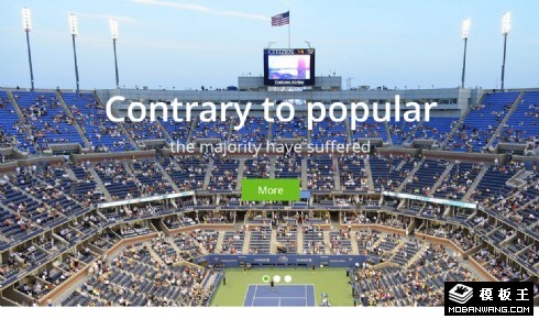 网球运动响应式网页模板