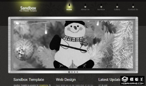 灰色沙河信息介绍网页模板