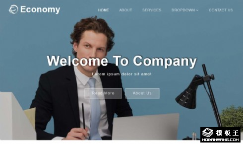 公司介绍案例展示响应式网站模板