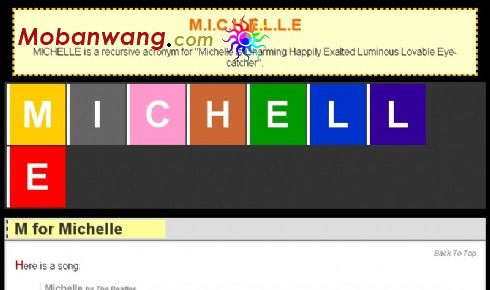 米歇尔个人主页模板