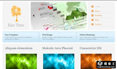简洁生态树信息网页模板