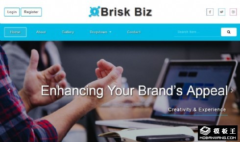 得心应手商务动态响应式网页模板