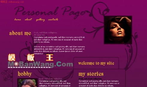 欧美女性个人FLASH网页模板